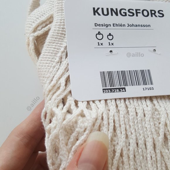IKEA KUNGSFORS Mesh bag, set of 2, natural - Picture 6 of 17